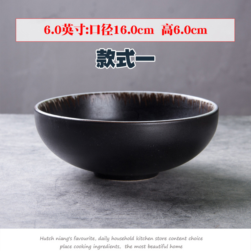 6 pulgadas tazón de cerámica ensalada sopa de fideos arroz tazón de comida ligera