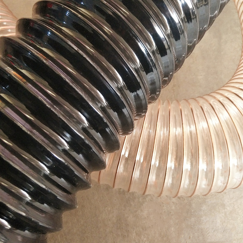 厂家直发PU聚氨酯风管小口径PU钢丝伸缩管中央除尘设备吸尘通风管