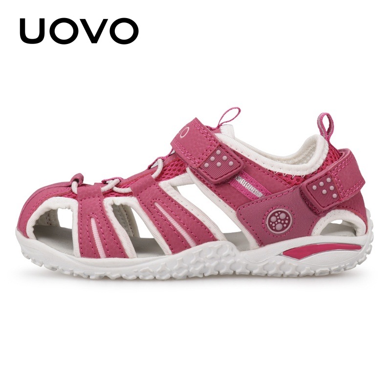 UOVO niños Baotou sandalias para niños 2024 nuevos niños medianos y grandes zapatos coreanos de verano para niños zapatos de playa para bebés mujeres