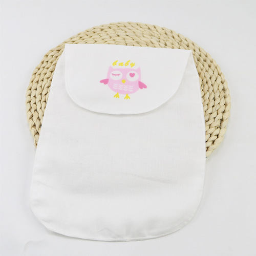 Weibaozhuang four-layer cotton combed gauze children's sweat-absorbent towel kindergarten cartoon printed pad sling