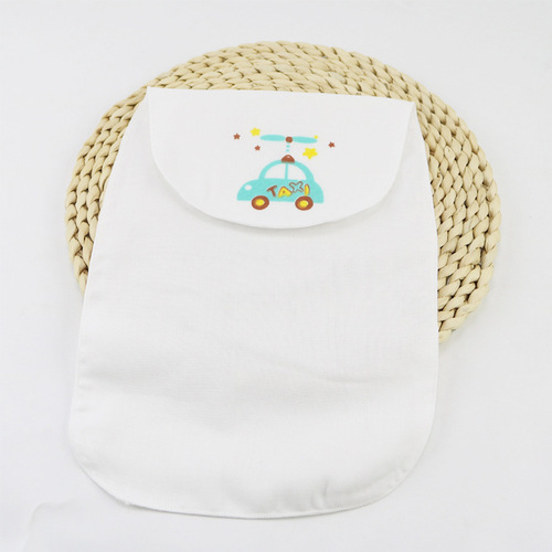 Weibaozhuang four-layer cotton combed gauze children's sweat-absorbent towel kindergarten cartoon printed pad sling