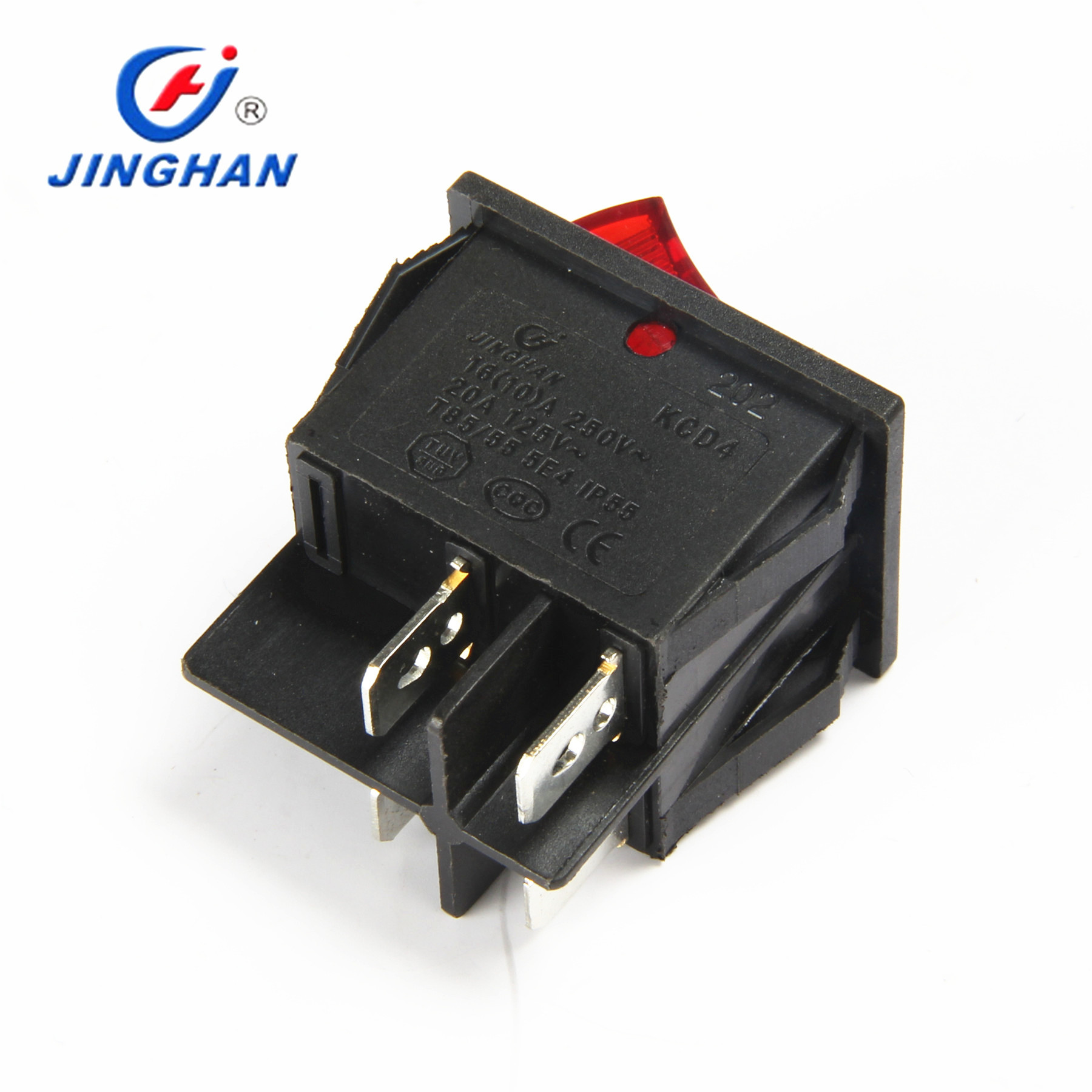 晶瀚 JINGHAN船型开关 30A大电流电焊机专用开关 车用吸尘器开关