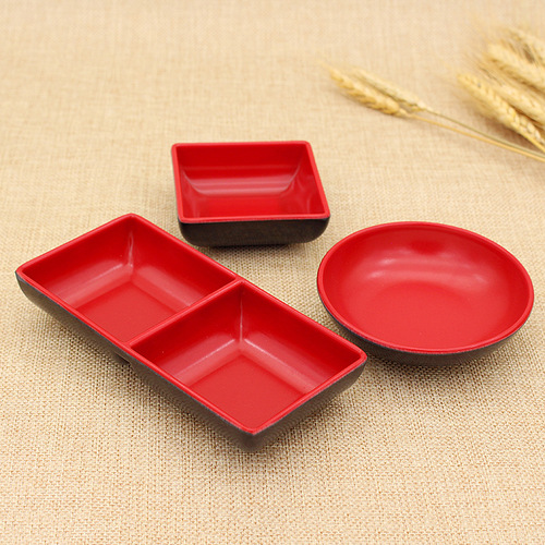 Melamine small dish, vinegar dish, condiment dish, Yiwu daily necessities manufacturer direct sales 1 yuan store supply melamine tableware