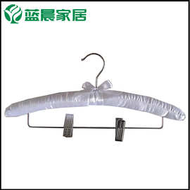 布艺衣架木芯包布衣挂田园风布艺丝绸布衣撑软衣挂衣服撑批发直供