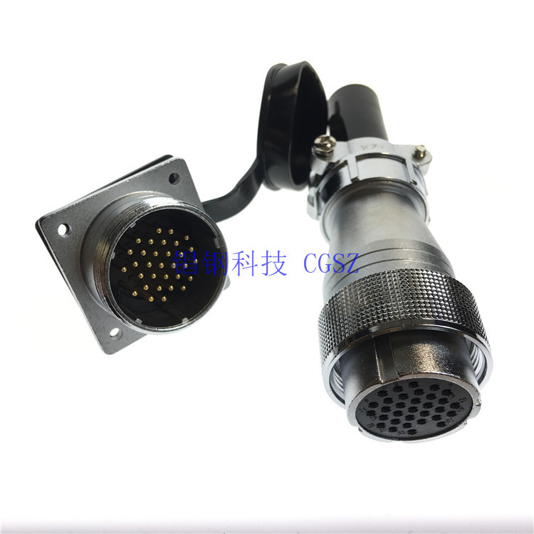 M28ι32о  Stainless Steel Square Flange Receptacle