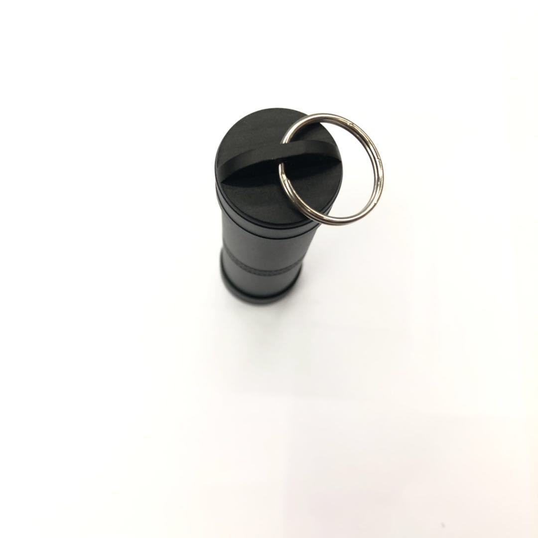 Aleación de aluminio totalmente sellado tanque impermeable al aire libre Primeros Auxilios medicina botella de metal impermeable almacén llavero camping equipo de supervivencia