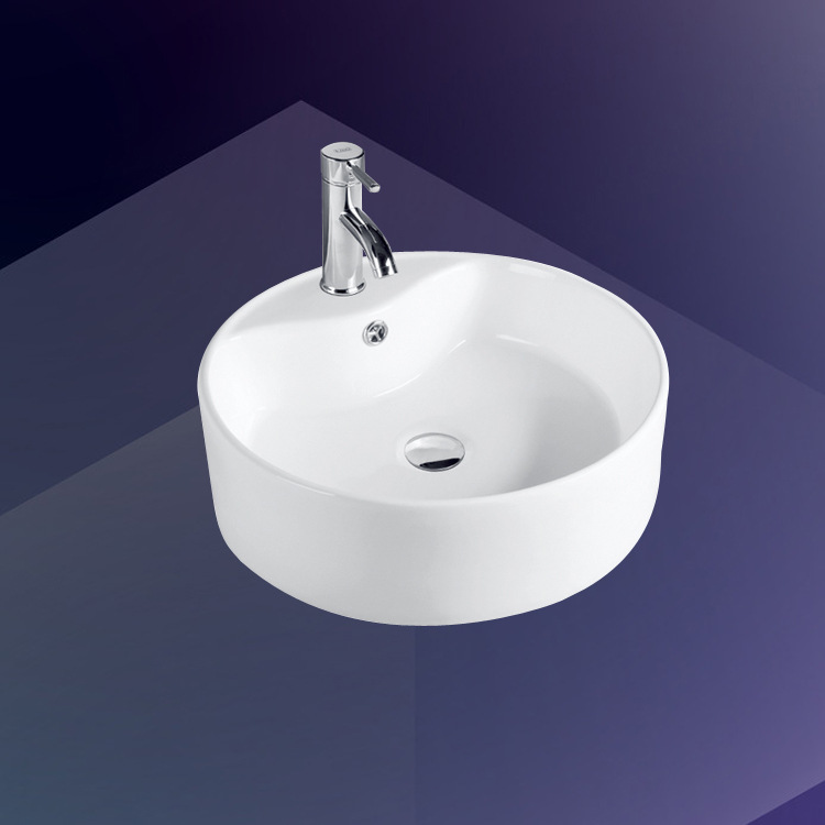 Fábrica al por mayor mesa de cerámica lavabo de baño lavabo cuadrado Cuenca del arte ronda lavabo gárgaras