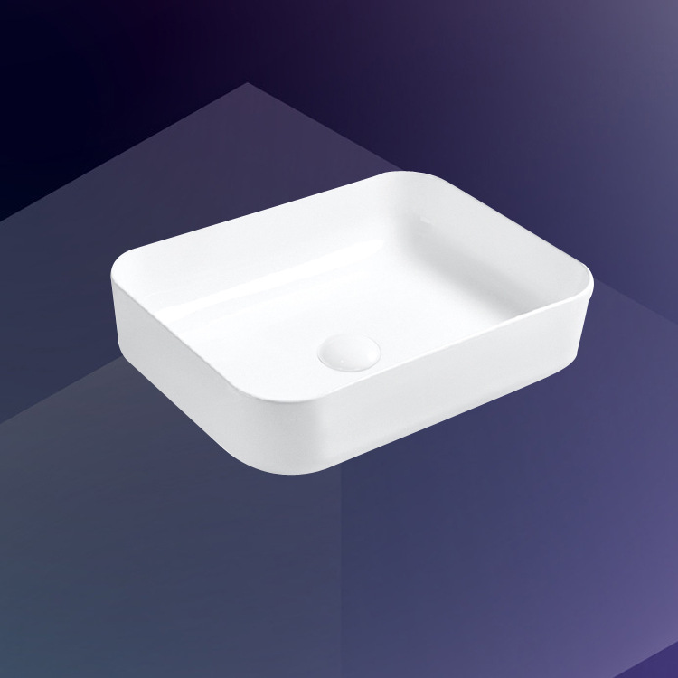 Hengying lavabo cuenca arte borde fino cuadrado fábrica auto-producido Estilo nórdico simple