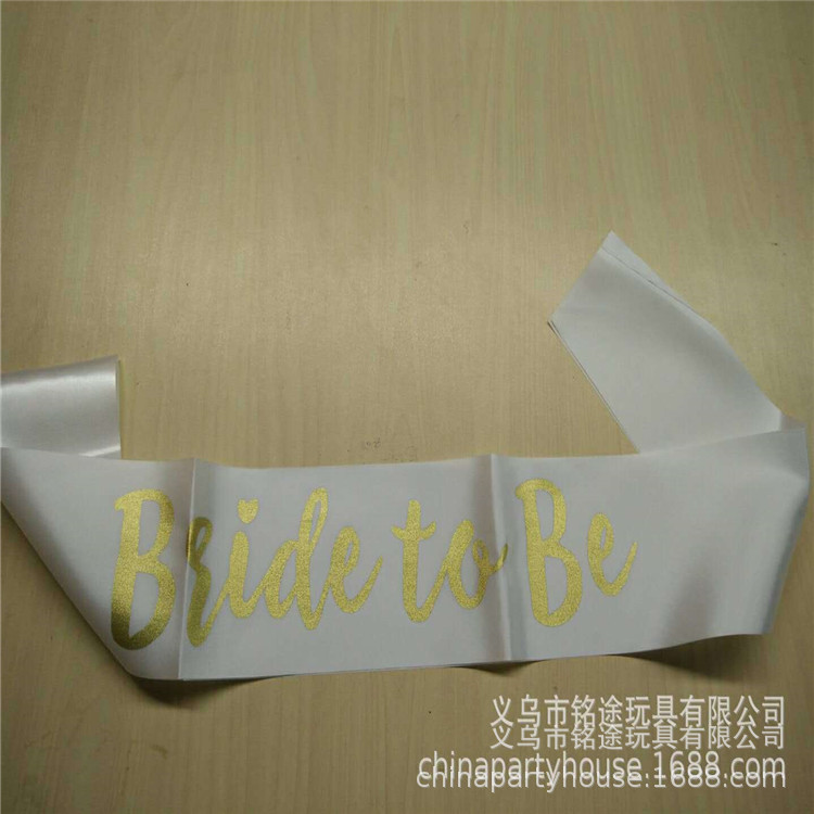 Equipo de la novia dama de honor etiqueta cinturón Novia a ser correa de hombro boda suministros