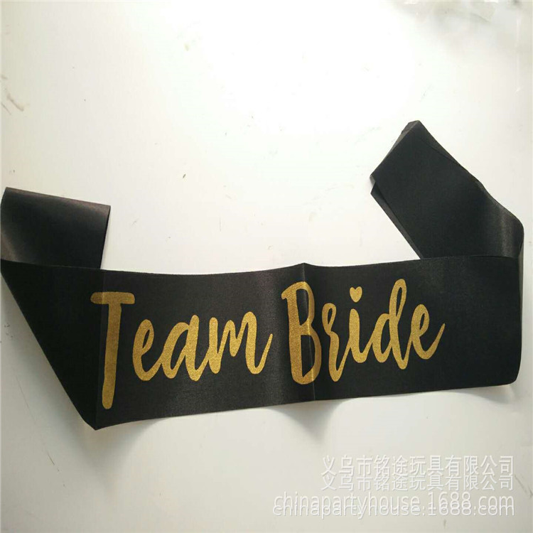 Equipo de la novia dama de honor etiqueta cinturón Novia a ser correa de hombro boda suministros