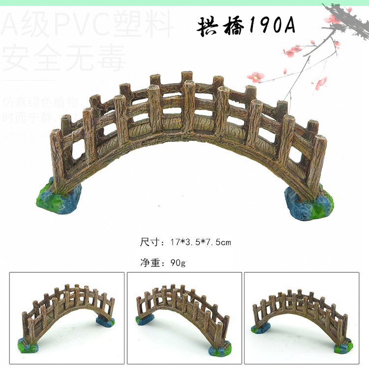 Acuario pecera paisaje decoración puente rocalla bonsai decoración resina puente tortuga plataforma de escalada psicológica bandeja de arena puente