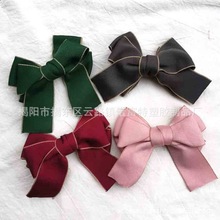 揭阳新款鞋花织带蝴蝶结手工花头鞋饰配件沙滩鞋布艺大朵花鞋扣