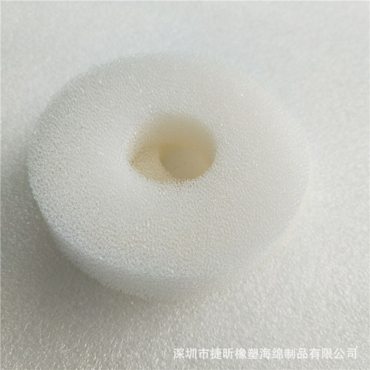 源头厂家批发 圆形鱼缸污水过滤绵 50直径开孔海绵 疏水过滤绵