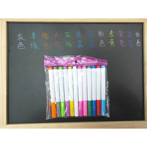 Qianhui dust-free water-soluble chalk liquid lamp board pen fluorescent board white children's blackboard 12 colors erasable water chalk