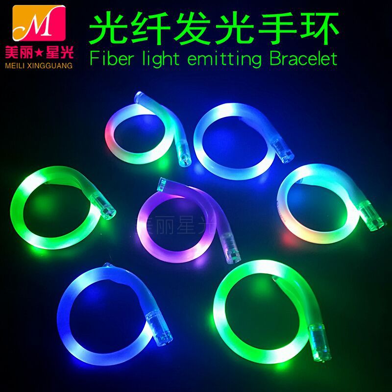 Pulsera luminosa de fiesta de cumpleaños al por mayor de fábrica, celebración de aniversario corporativo, pulsera luminosa led, logotipo impreso