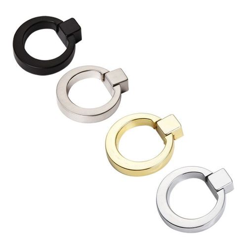 Modern simple ring single hole handle drawer pull ring modern cabinet door small handle round hanging ring black gold
