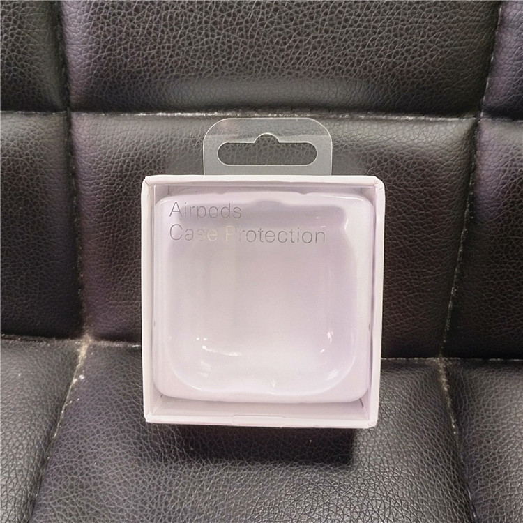 Airpods蓝牙保护套包装盒硅胶皮套透明壳硬盒吸塑盖挂钩包装