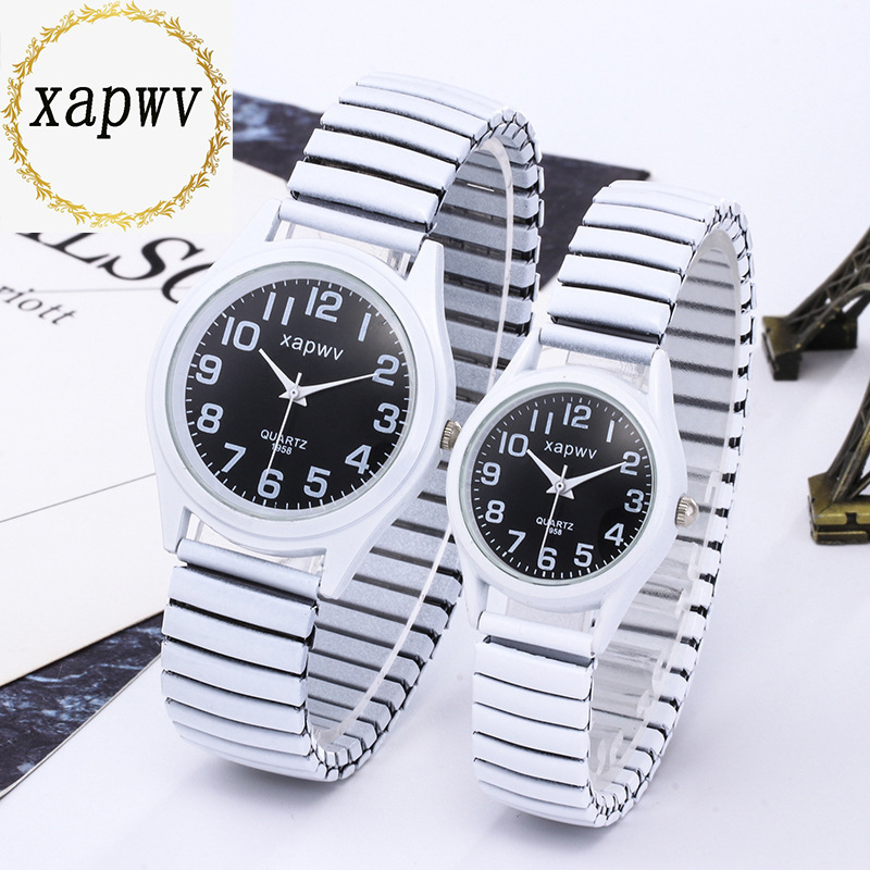 Charon Xapwv New White and Black Oil Steel Band Couple Watch Men's Fashion Women's Watch Wholesale Factory Direct Supply