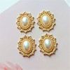 Metal beads from pearl, hair accessory handmade for bride, mirror effect