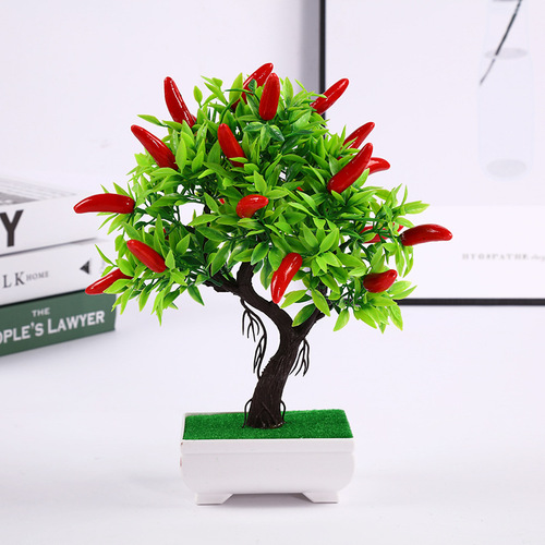 Simulated potted plants, fake flowers, simulated fruit bonsai, 23 fruit small bonsai ornaments, simulated flowers wholesale