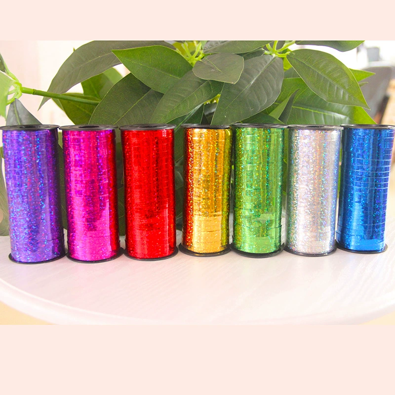Украшение свадебного торжества, украшение на день рождения, красочная 100-ярдовая лента с лазерным шаром, галстук, веревка, блестящая лента для галстука, оптовая продажа