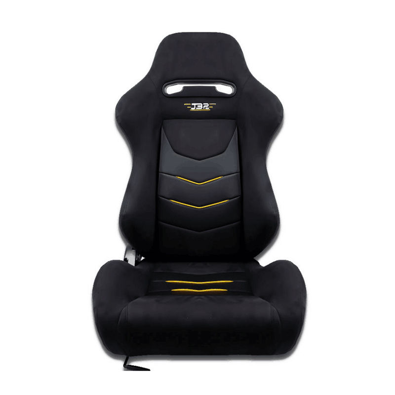 Racing car modification Universal new black suede seat with slide rail