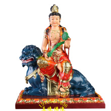 文殊普贤菩萨佛像图片四大菩萨佛像树脂玻璃钢雕塑厂家