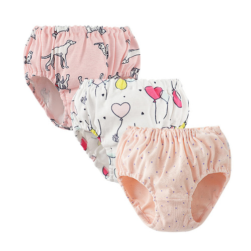 Girls' panties pure cotton little girl's baby briefs without clip PP children's underwear boxer shorts for outer wear wholesale