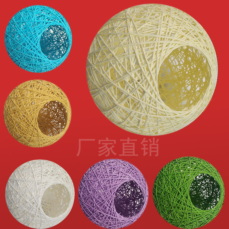 Ma Ball Chandelier Wholesale Exhibition Hall Rattan Art Bar Restaurant Clothing Store Paving Restaurant Bar Chandelier Rattan Ball Lampshade Factory