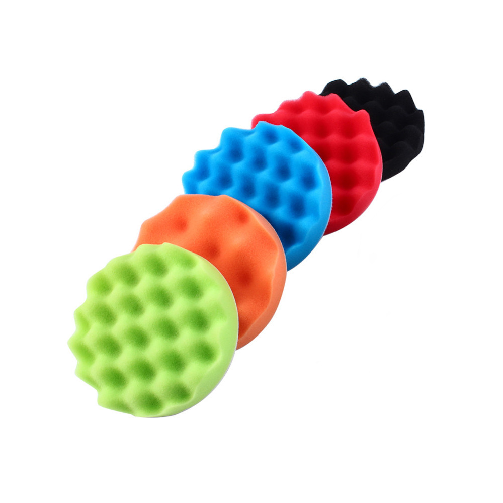 进口波浪抛光海绵盘厂家直销自粘式海绵盘汽车美容工具打蜡抛光盘