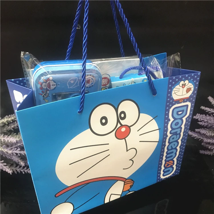 Набор канцелярских принадлежностей с мультфильмом (Hello Kitty) — двусторонний пенал, 12 цветов карандашей, подарок детям