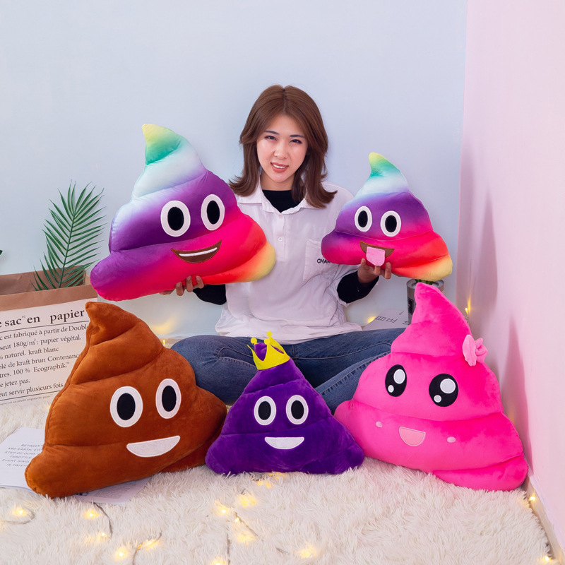 New Creative Poop Plush Toy Funny Expression Funny Poop Expression Pillow Office Pillow