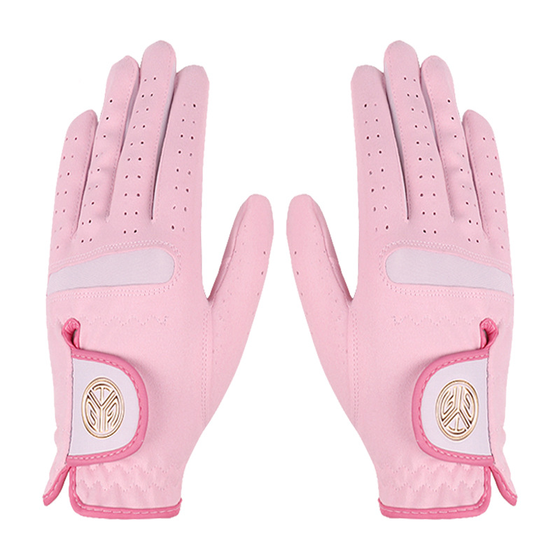 Guantes de golf de microfibra de tela de protección solar transpirable resistente al desgaste guantes de golf lavables con LOGO