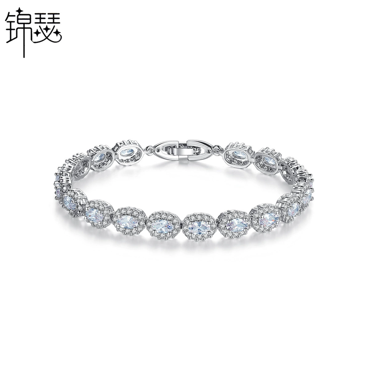 Geometric diamond браслет с цирконами, ювелирные изделия, аксессуары, микроинкрустировка, оптом
