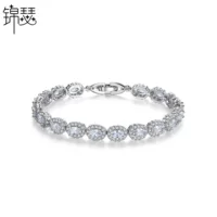 Geometric diamond браслет с цирконами, ювелирные изделия, аксессуары, микроинкрустировка, оптом