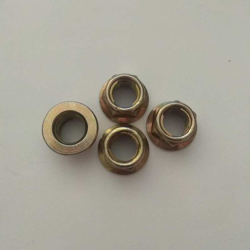 厂家现货供应 铁片防松锁紧螺母  粗牙 细牙 六角法兰面自锁螺帽