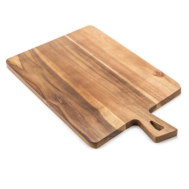 Acacia tablero de cortar tablero de pizza de madera tablero de alimentos cocina hogar tabla de cortar de madera