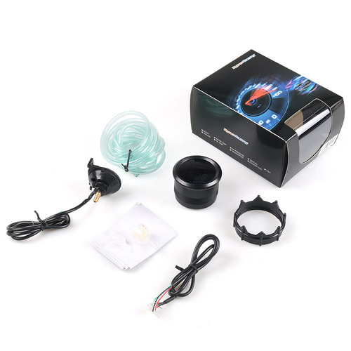 Car modification instrument 12V universal blue light digital tachometer boost water temperature oil pressure oil temperature voltage 52MM