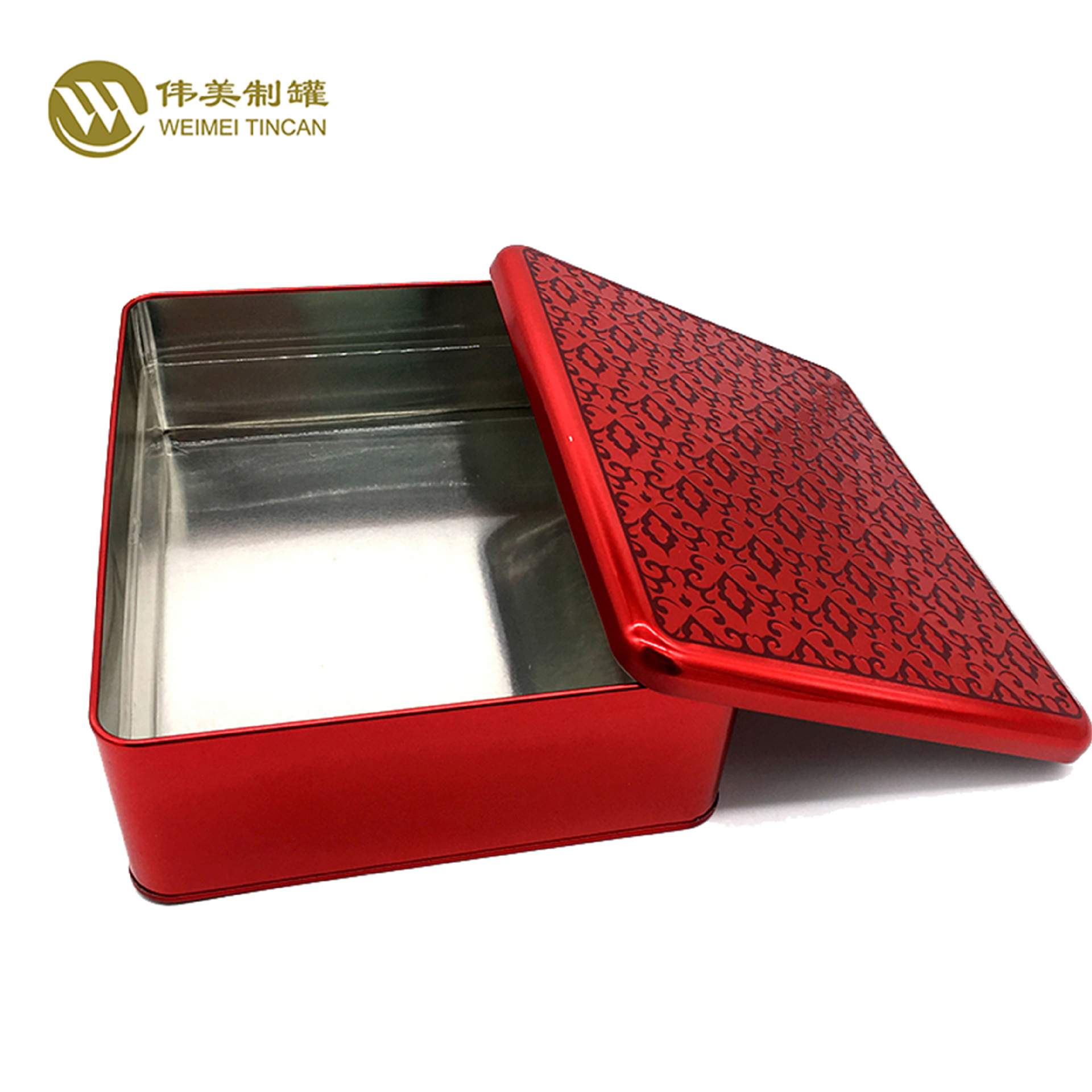 天地盖糖果盒铁盒厂家 圆角金属翻盖盒 长方形巧克力包装马口铁盒