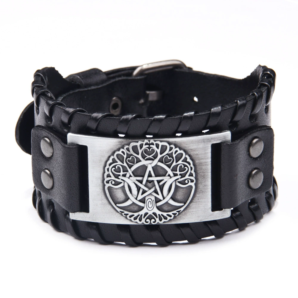 Classic retro leather trend bracelet, accessory, wish