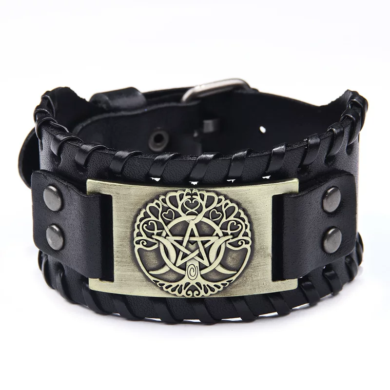 Classic retro leather trend bracelet, accessory, wish