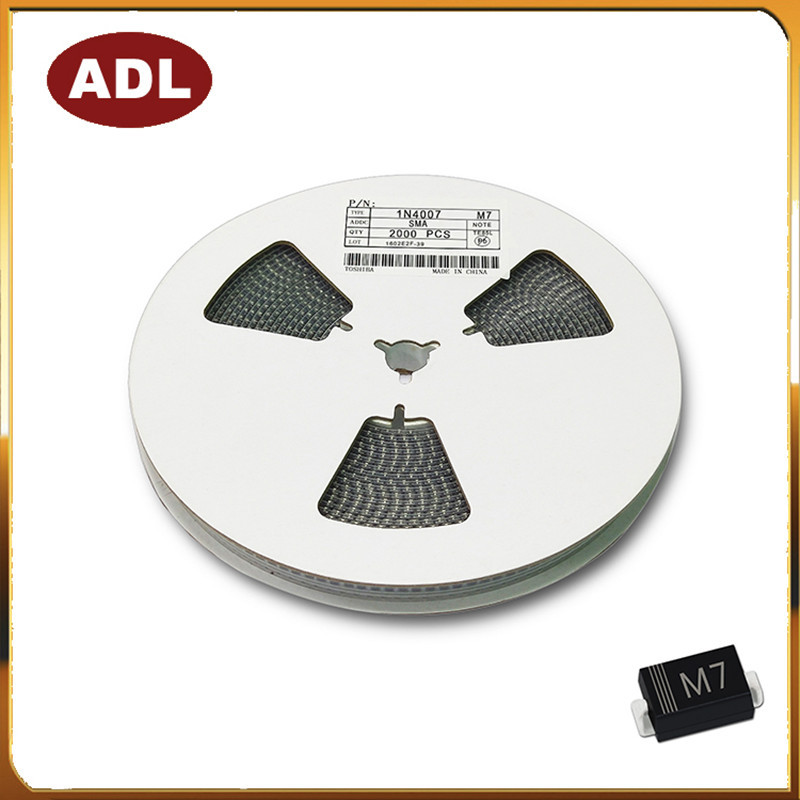 奥德利 SMD贴片整流二极管M7 SMA封装 S1M 1A/1000V整流管1N4007