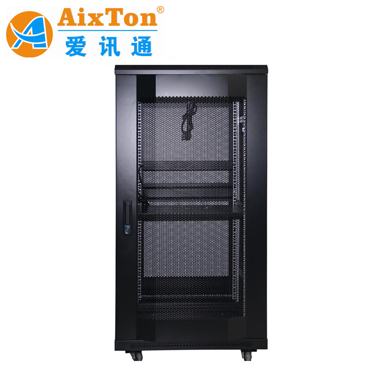 22U网络机柜 经典黑色600*600*1200mm 1.2米交换机柜服务器机柜