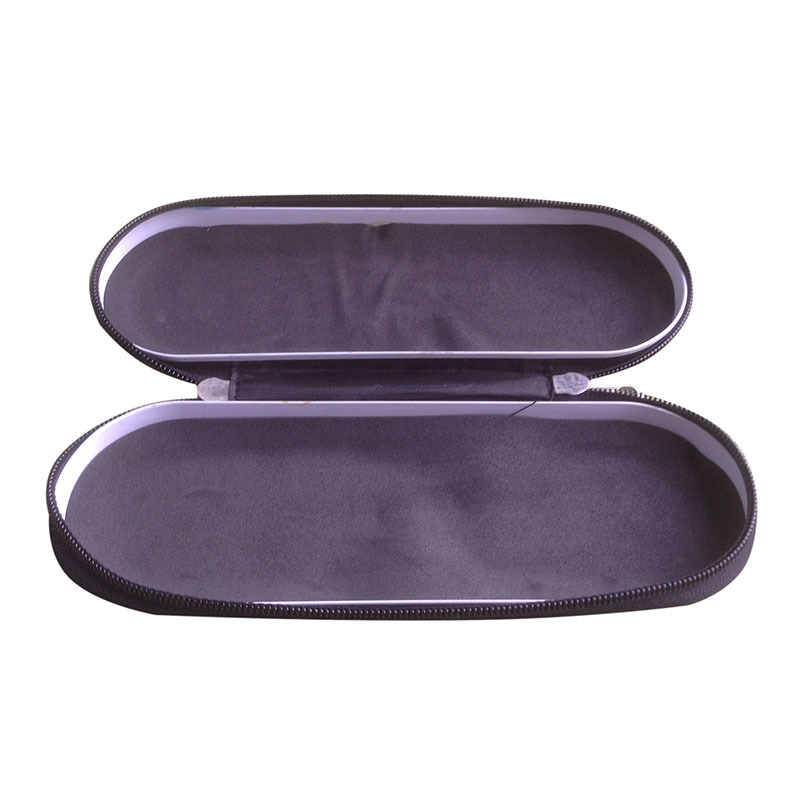 马口铁拉链铁盒  两片拉链文具铁盒 带拉链椭圆形眼镜盒