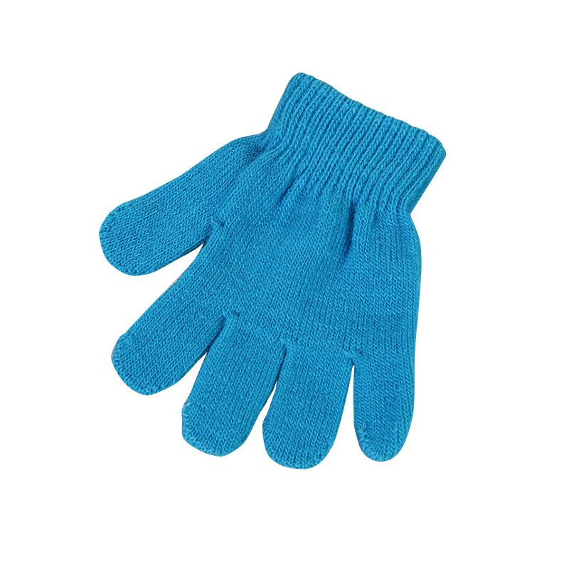 Fabricantes personalizados Jacquard logotipo de impresión offset acrílico color sólido guantes mágicos calientes guantes de punto para niños