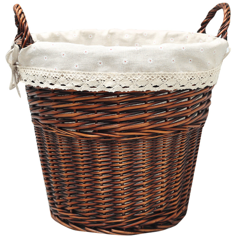 Cesta de lavandería al por mayor cesta de almacenamiento de ratán cesta de lavandería de mimbre cesta de lavandería portátil con orejas cesta de almacenamiento de ropa sucia
