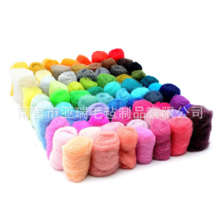 Australian Long Fiber 40 Colors 3g Wool Felt Poke Set Mixed Brush Wool Strip diy Needle Felt Wet Felt