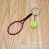 Realistic tennis racket, keychain, fashionable bag decoration, pendant, Birthday gift