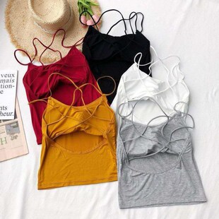Long top with cups, tank top, T-shirt, underwear, protective underware, bra top, mid-length, beautiful back