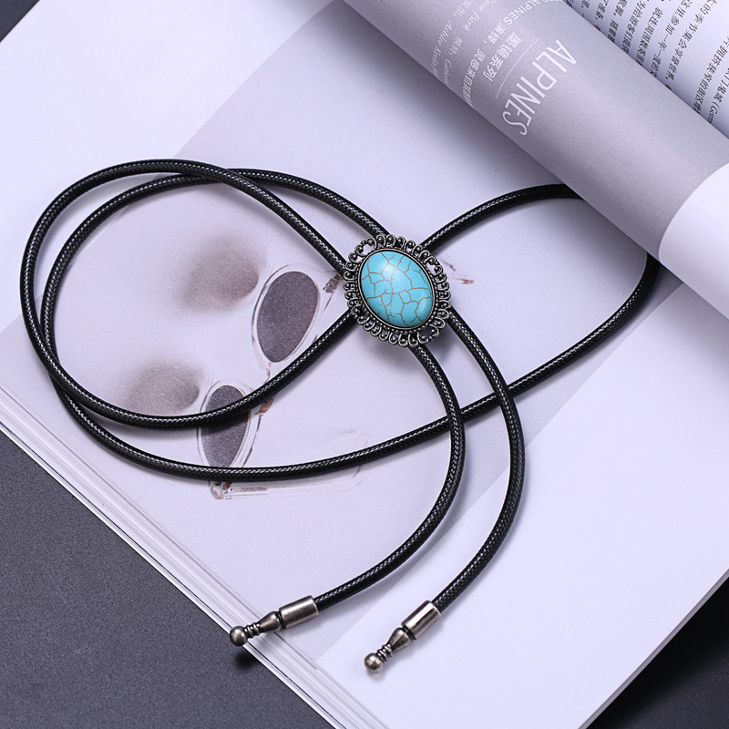 Retro Denim joya Polo corbata de exportación comercio exterior de Europa y América camisa de cuello nudo cuerda BOLOTIE fábrica al por mayor